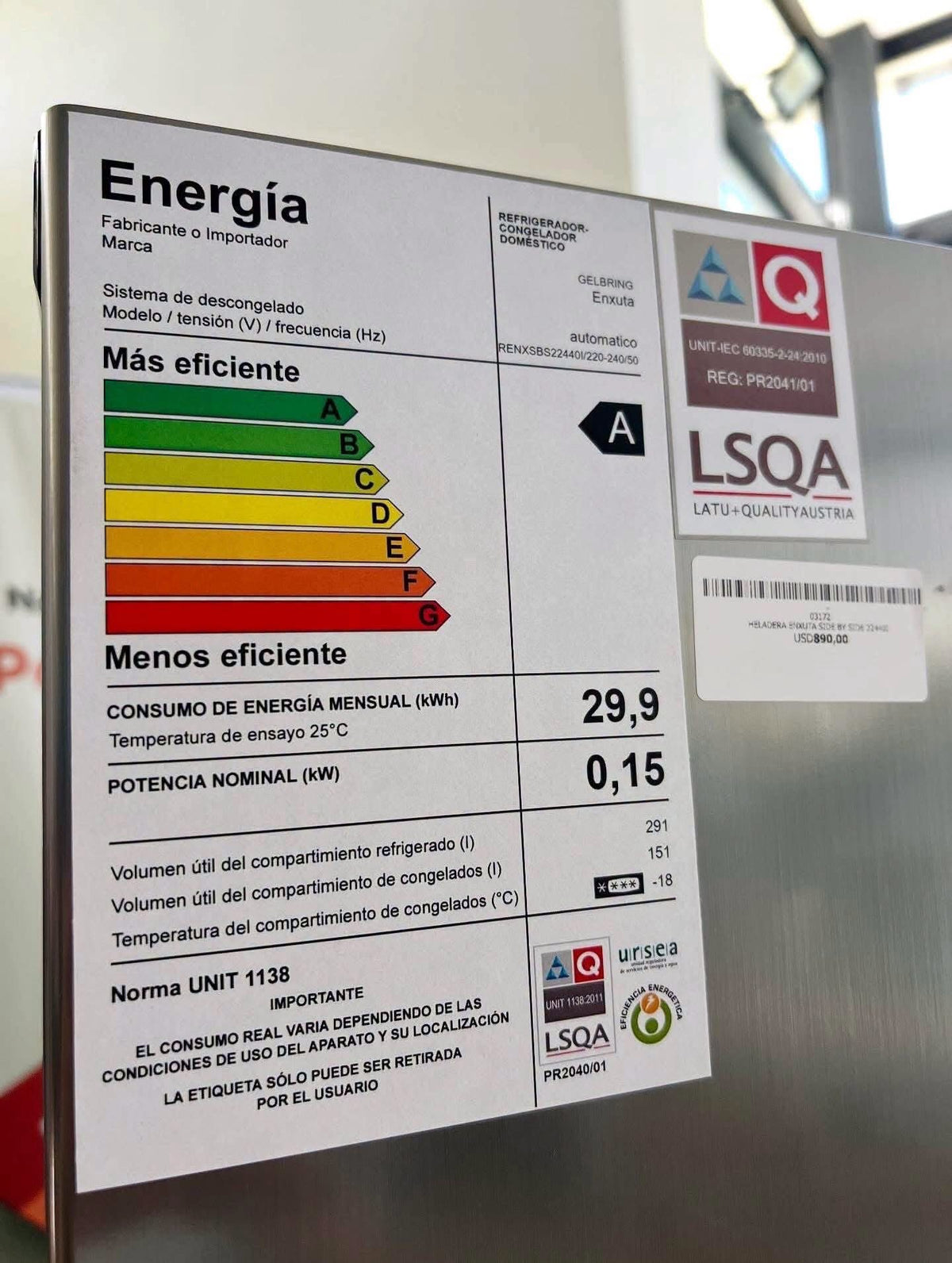 Heladera Side by Side ENXUTA 2240I 442 litros